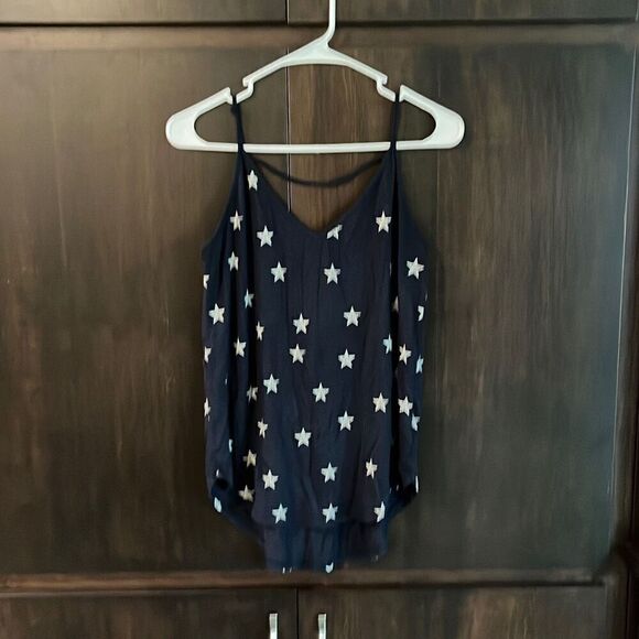 Shyanne Navy Blue Star Tank Top Medium - Picture 2 of 5